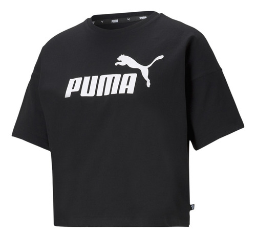 Playera Crop Top Puma Ess Logo Para Mujer