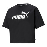 Playera Crop Top Puma Ess Logo Para Mujer