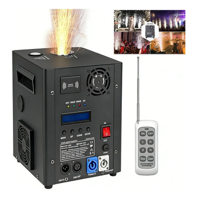 800w Cold Spark Machine Maquina De Chispas Sparkler Up-spray Model Con Mando A Inalámbrico Dmx para su uso en escenarios, bodas, discotecas, eventos | Meses sin interés