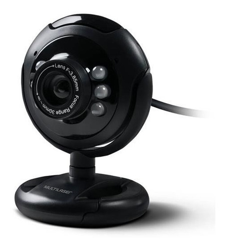 Câmera Webcam Standard 480p 30fps Usb Led Multilaser Wc045