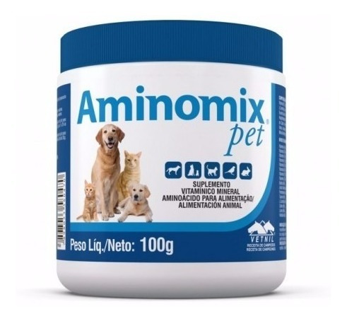 Aminomix Pet 100g - Vetnil - Premix Nutricional Animal