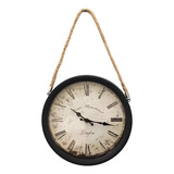 Reloj De Pared Estilo Antiguo Vintage 30cm Marco Metal Soga