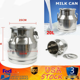 20 Liter 5.25 Gallon Stainless Steel Milk Can Stainless  Wss