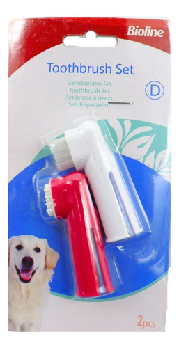 Cepillos De Dientes De Dedo Perros Y Gatos Bioline Set X2