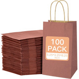 Mooray Paquete De 100 Bolsas De Papel Pequeñas De Color Rosa
