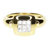 Anillo 9 Diamantes Oro Amarillo 18 Kts. Freewatch