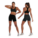 Conjunto Roupas Academia Feminina Short + Top Lupo Fitness