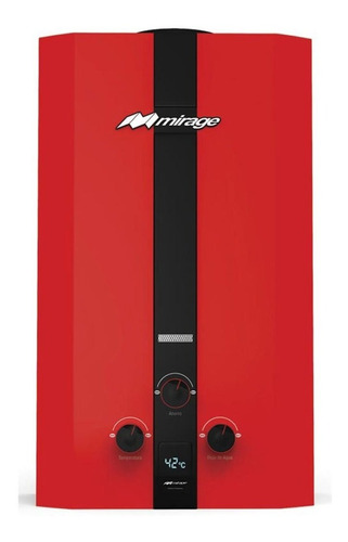 Calentador De Agua Mbf06zb 6l Mirage Flux Rojo