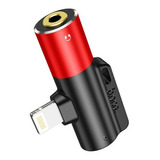 Adaptador Audio 3.5mm - Carga Lt Para Ip Borofone Color Rojo