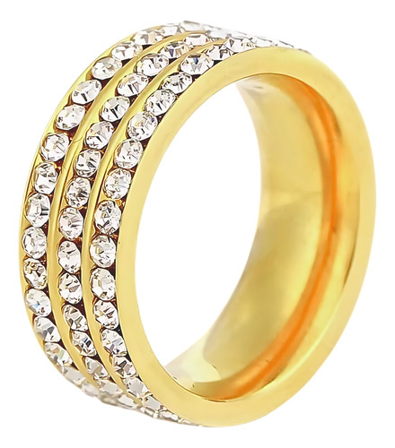 Anillo Acero Inoxidable Argolla Color Oro Color Plata Mujer