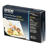 Epson Papel S041727 Prem Glossy Photo 4x6  Paq Con 100 Hojas