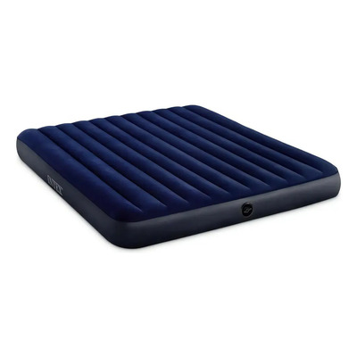 Colchón Inflable King Size Intex Dura Beam Standard 183 X 203 X 25 64755 Práctico Amplio Para El Hogar Viajes Y Camping Azul