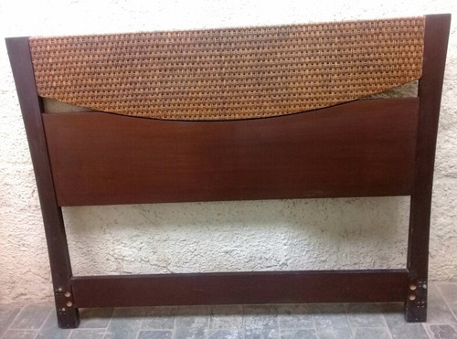 Cabeceira De Cama Com Rattan, 1,66 Cm De Largura 