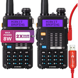 2x Ham Radios Baofeng Uv5r Mk5 1800mah Batería 8watt M...