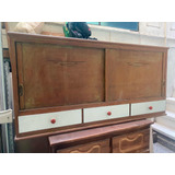 Mueble Alacena Antiguo De Madera Vintage Reciclado 120x60x34