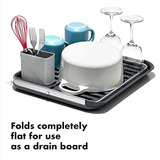 Oxo Good Grips - Escurridor De Platos Plano Plegable De Alum