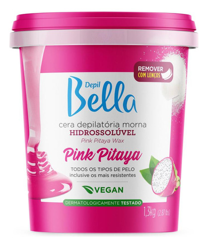 Cera Hidrossolúvel Morna Depil Bella Pink Pitaya 1,3kg