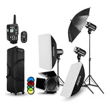 Godox E300 Strobe Studio Flash Light Kit 900w - Iluminación 