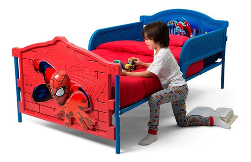 Cama Individual Spiderman Marvel 3d Hombre Araña