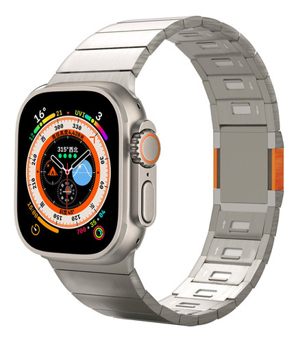 Correa Para Apple Watch Ultra 9 8 7 Se 6 5, Metal Magnético