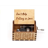 Caja Musical Pequeña Madera Can't Help Falling In Love Elvis