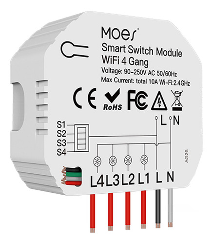 Módulo De Conmutación Wi-fi De 4 Bandas Interruptor De Luz I