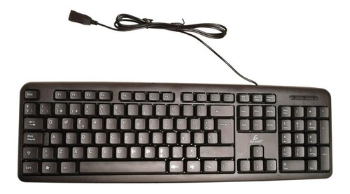 Teclado Ele-gate Tc01 Qwerty Español España Color Negro