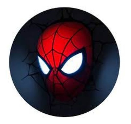 Lámpara Mural Cara De Spiderman