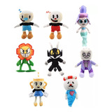 8pcs Cuphead Mugman Muñeca Peluche Juguete Regalo Para Niños