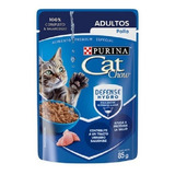 Alimento Cat Chow Gato Adulto Sabor Pollo 12 Sobres X 85g