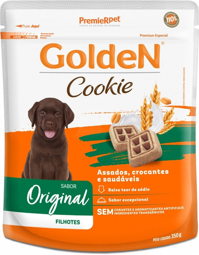 Biscoitos Golden Cookie Cães Filhotes Sabor Original 