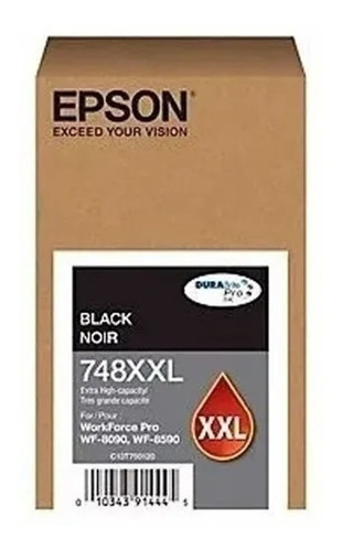 Cartucho Epson T748xxl 748 Negro Original Wf 6090 6590