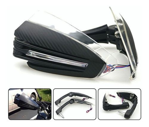 Cubre Puños Moto Hand Guards  Universales Luz Led 