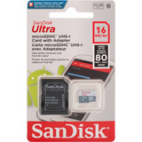 Pack 2 Sandisk Ultra 16gb Microsdxc Tarjeta De Memoria