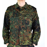 Chaqueta Del Ejército Alemán Original Con Cremallera Fleck-t