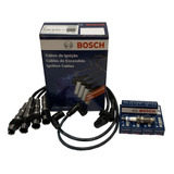 Juego De Bujias 3 Electrodos Y Cables Bosch Vw Suran 1.6 8v
