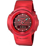 Reloj Casio G-shock Revival Aw-500bb-4edr Con Correa, Color Rojo, Bisel, Color Rojo De Fondo