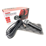 Microfone Profissional Fio 5m Karaoke Palestras Igrejas P10 Cor Preto