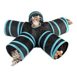 Tunel Para Gato 5 Saidas Pet Brinquedo Com Bolinha Dobravel