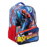 Mochila Escolar Espalda Spiderman 17 Pulgadas Wabro Color Rojo/azul