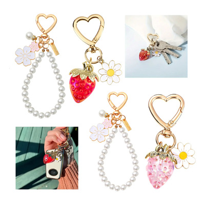 Llaveros Fresas Llavero De Moda Para Mujer Regalo 4pz