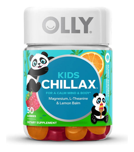 Olly Kids Chillax Ayuda A Calmar Mente Y Cuerpo 50 Gomitas Sabor Frutas