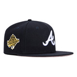 Gorra New Era Bravos Atlanta Braves 59fity Pink Uv Satin Azu