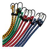 Cuerda Elastico Ajustable Bungee De 30 Pulgadas Set 10 Pzas