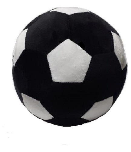 Balon De Futbol De Peluche Negro Y Blanco