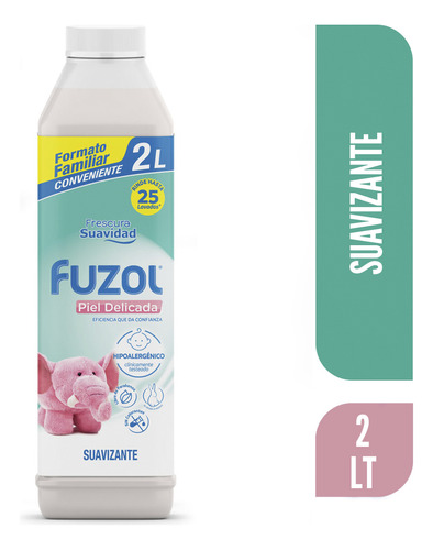 Fuzol Suavizante Ropa Piel Sensible Botella 2000 Ml