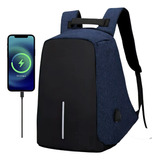 Mochila Porta Notebook Antirrobo Impermeable Usb Lavable