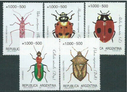 1990 Diferentes Insectos - Argentina (sellos) Mint