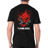 Playera Negra Cyberpunk 2077 Logo Samurai Prime