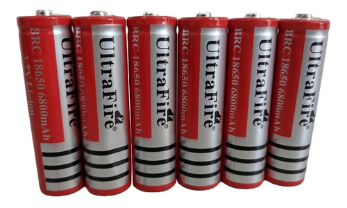 Bateria 18650 X6 Pila Recargable 6.800 Mah 3.7 Voltios 